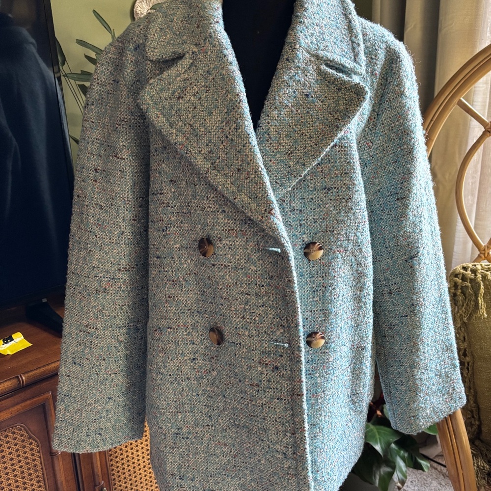 NWT Talbots Wool Blend Peacoat XLG